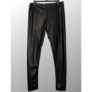 Hunter & Brown Black Faux Leather Spandex Leggings XL